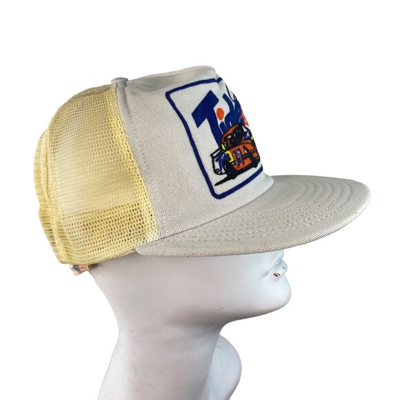 Vintage Darrel Waltrip Trucker Hat Cap Snapback USA Tide Racing Puffy Print Mesh - Picture 2 of 10